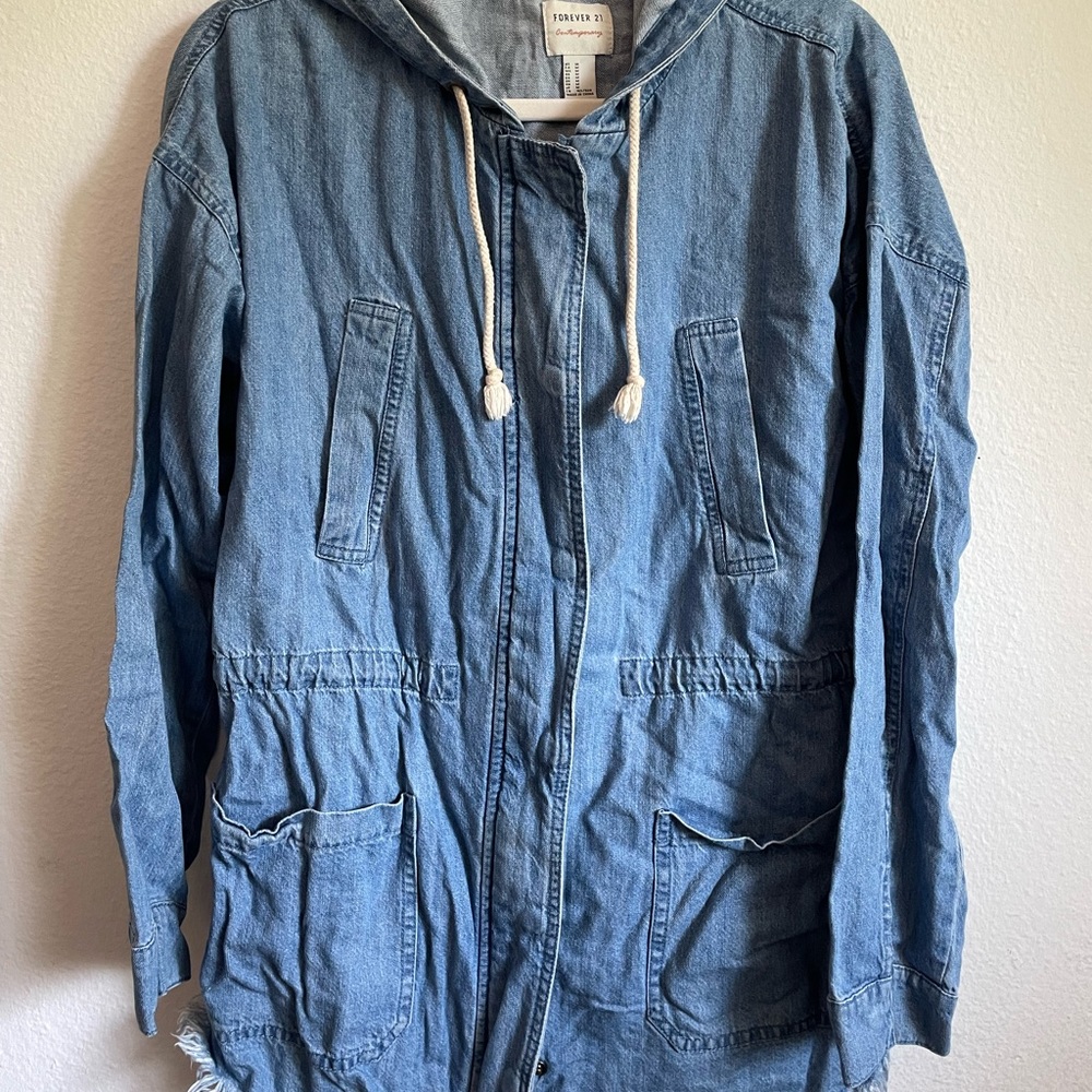 Forever 21 Jean zip up jacket